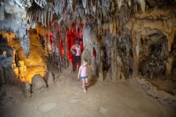 Mother and daughter in the caves