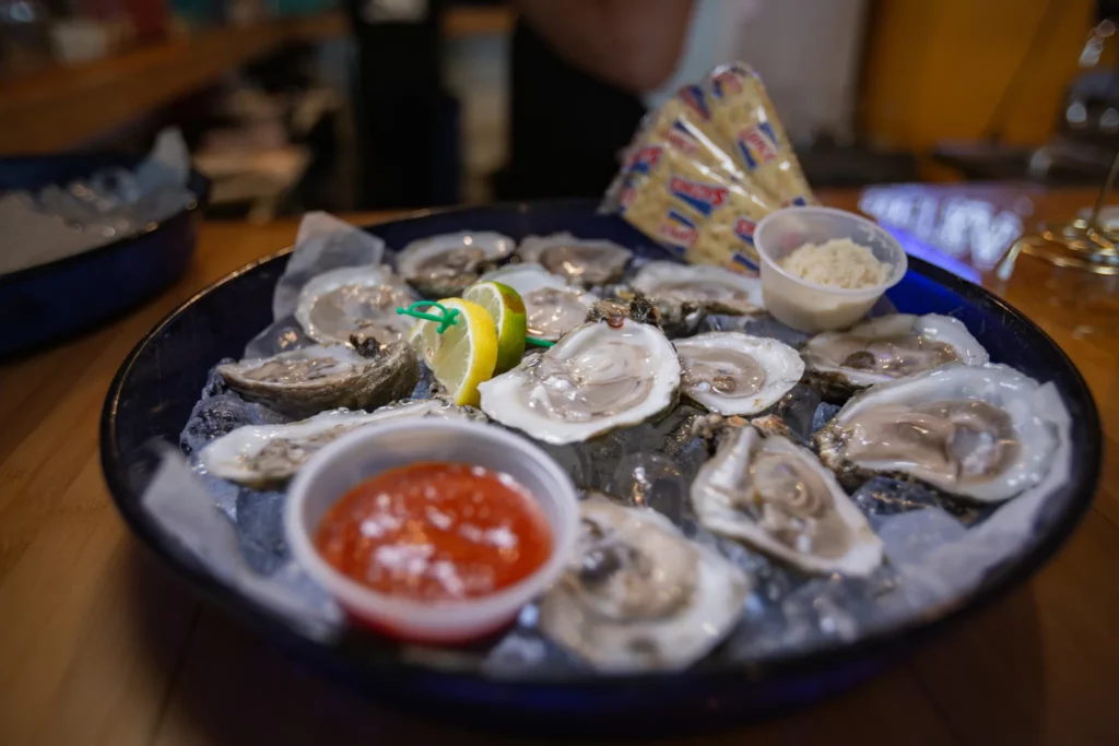 Oysters at Up the Creek Cafe