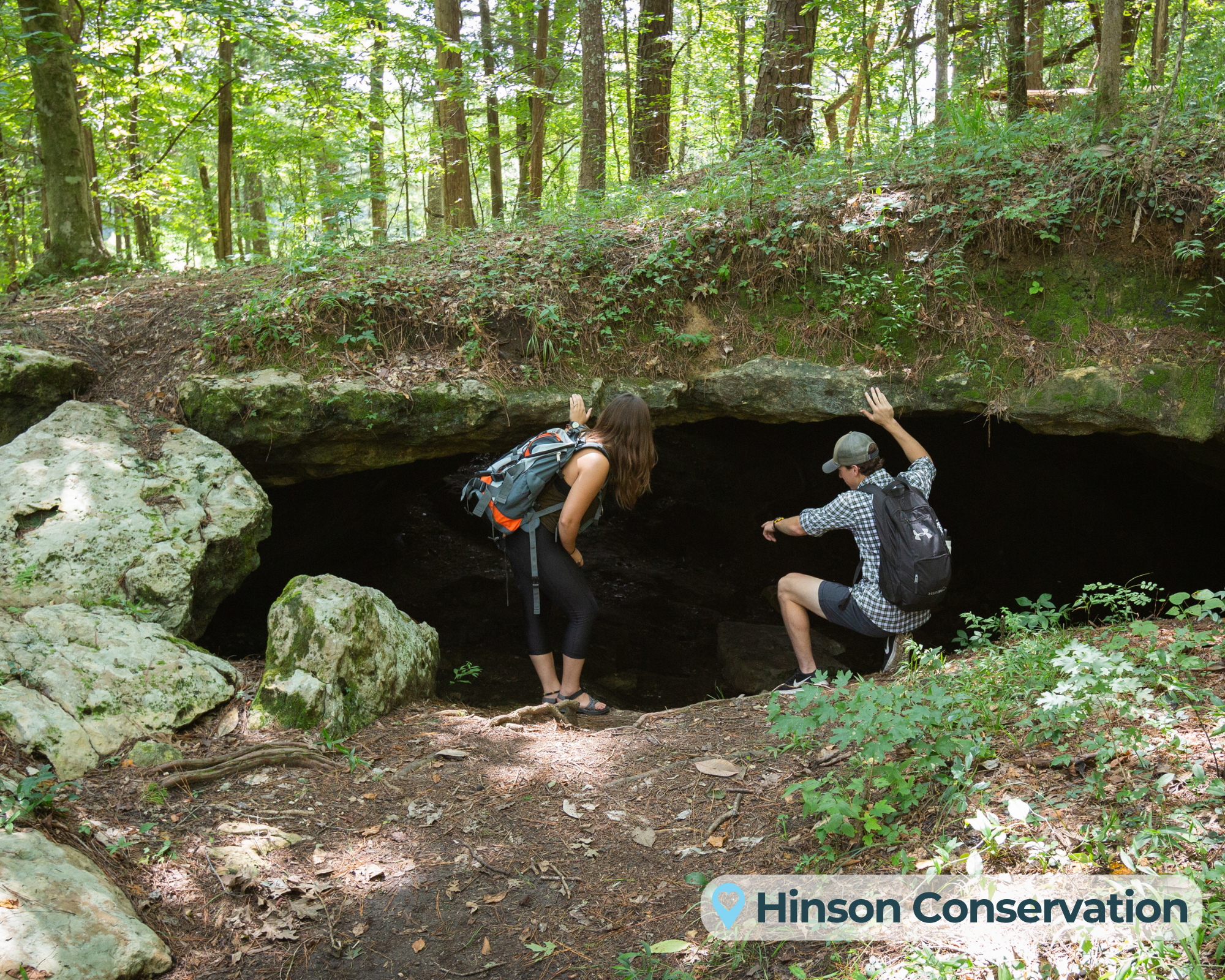 Hiking along the Hinson Conservation Area